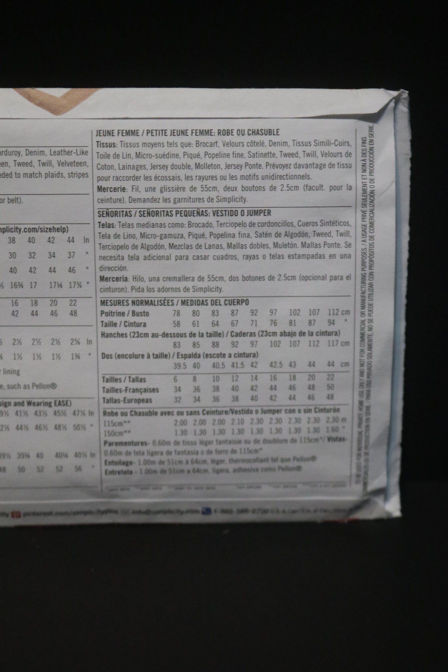 Simplicity 2998 Misses Knit Mini Dresses or Top Sewing Pattern UNCUT  Size 4 6 8 10 12