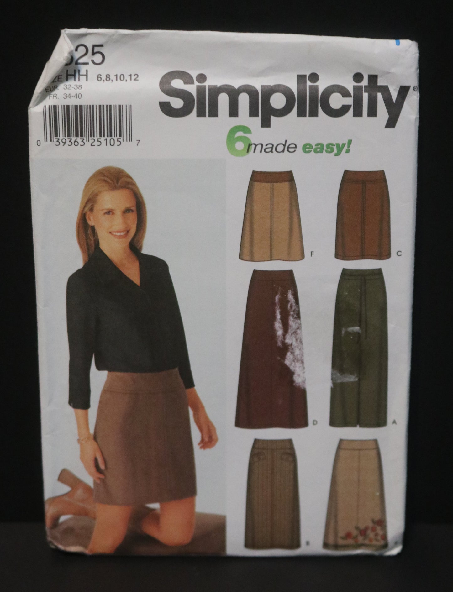 Simplicity 9825 Misses Slim and A line Skirts Each in Three Lengths Sewing Pattern - UNCUT -  Size 6 8 10 12