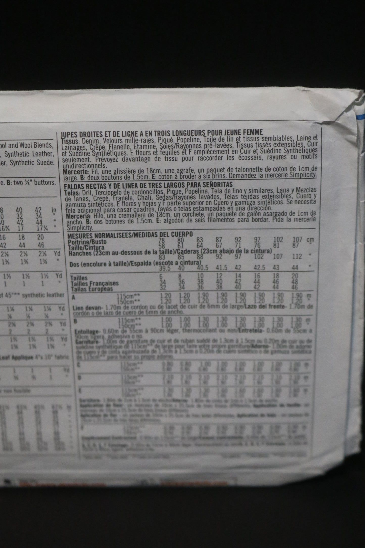 Simplicity 9825 Misses Slim and A line Skirts Each in Three Lengths Sewing Pattern - UNCUT -  Size 6 8 10 12