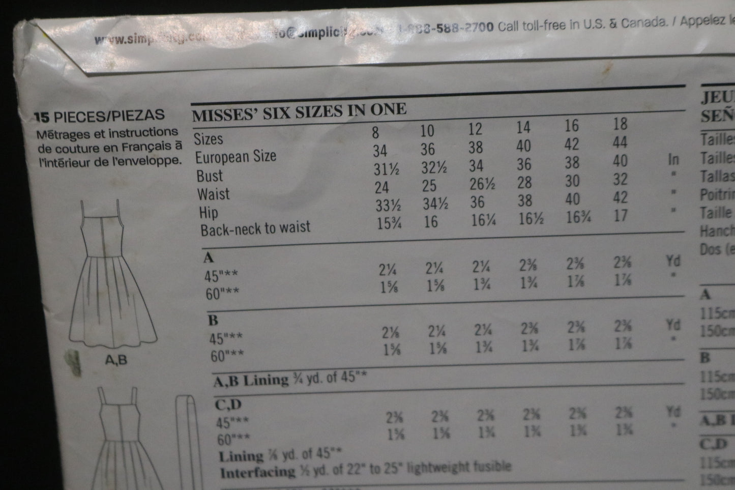 New Look 6776 Misses Dress Sewing Pattern - UNCUT - Size 8 - 18