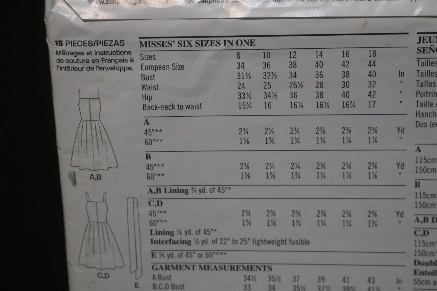 New Look 6776 Misses Dress Sewing Pattern - UNCUT - Size 8 - 18