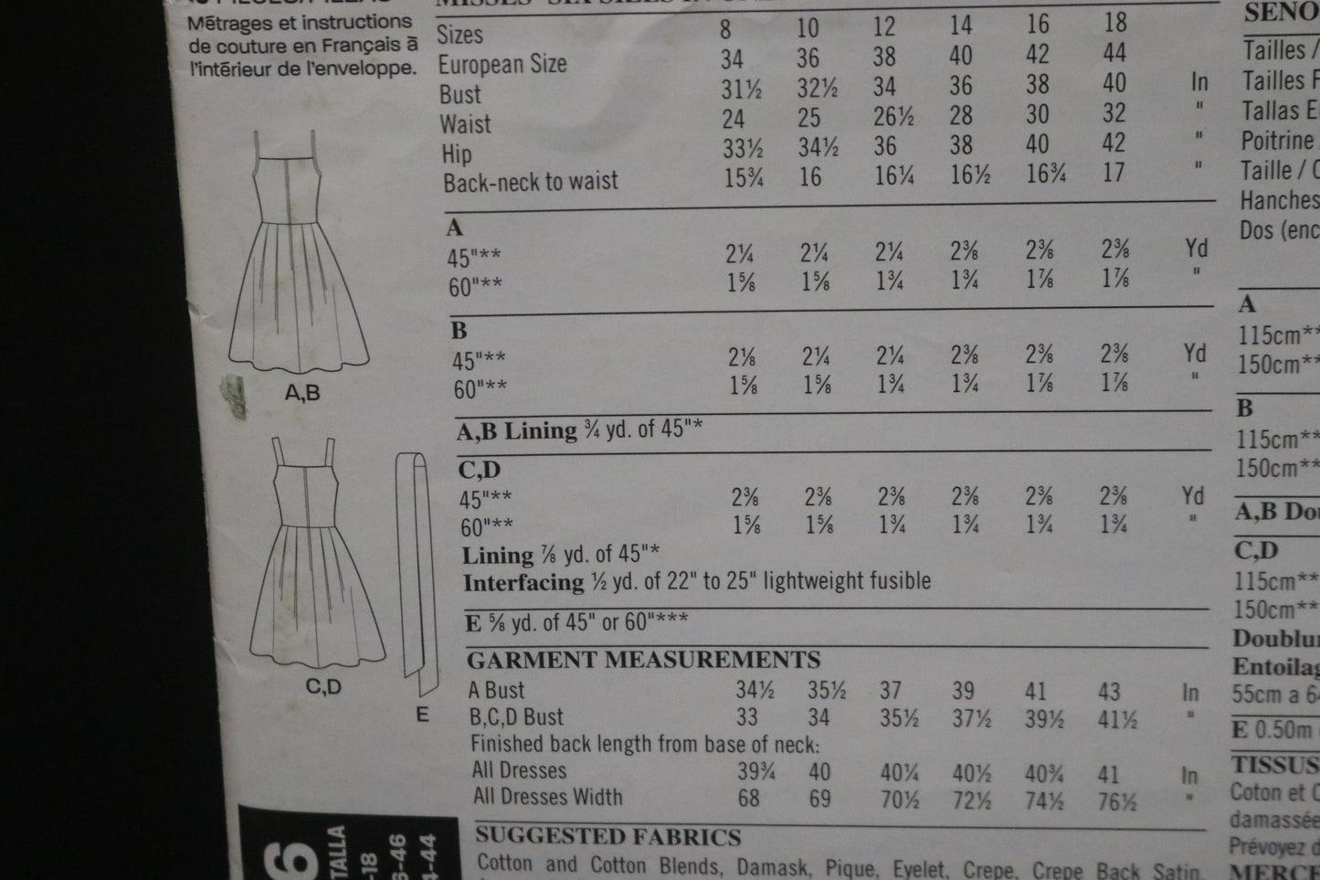 New Look 6776 Misses Dress Sewing Pattern - UNCUT - Size 8 - 18