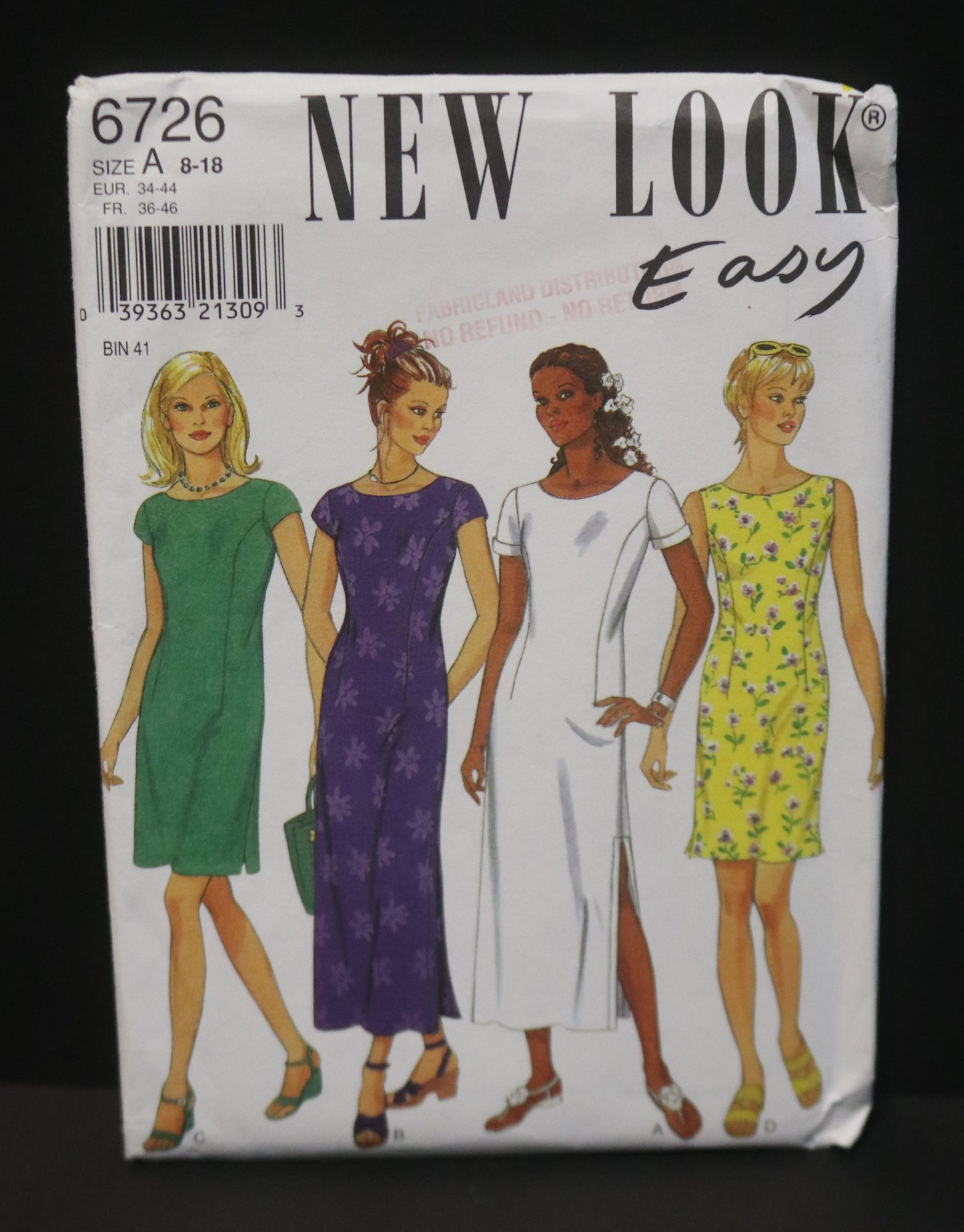 New Look 6726 Misses Dress Sewing Pattern - UNCUT - Size 8 - 18