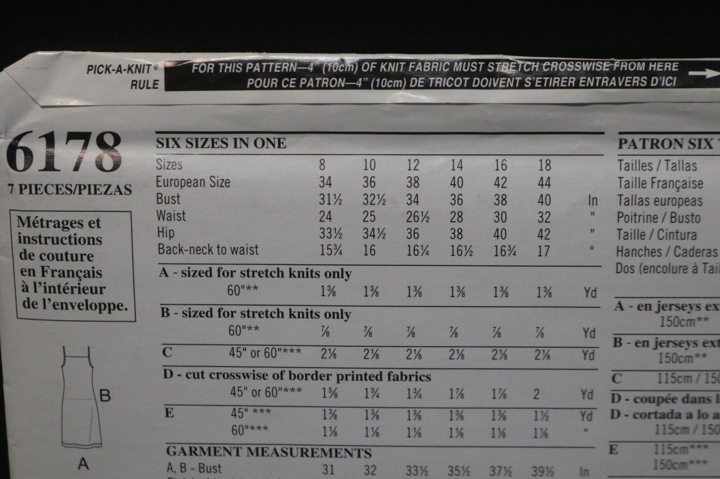 New Look 6178 Misses Wrap Skirt, Knit Tank Top and Dress Sewing Pattern - UNCUT - Size 8 - 18