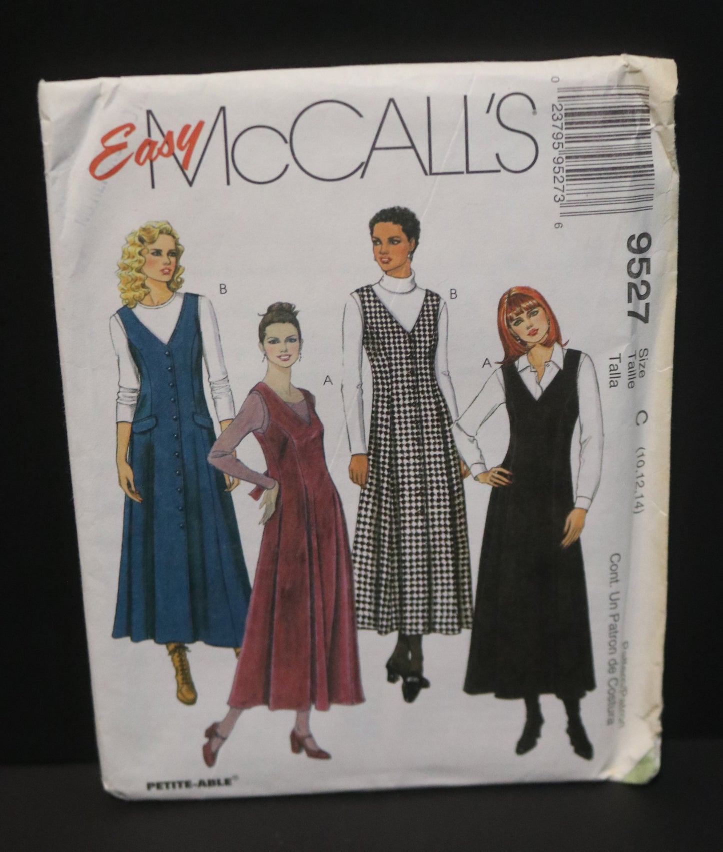 McCalls 9527 MIsses Jumper Sewing Pattern - UNCUT - Size 10 12 14