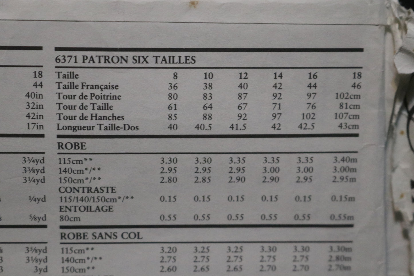 New Look 6371 Misses Dress Sewing Pattern - UNCUT - Size 8 - 18