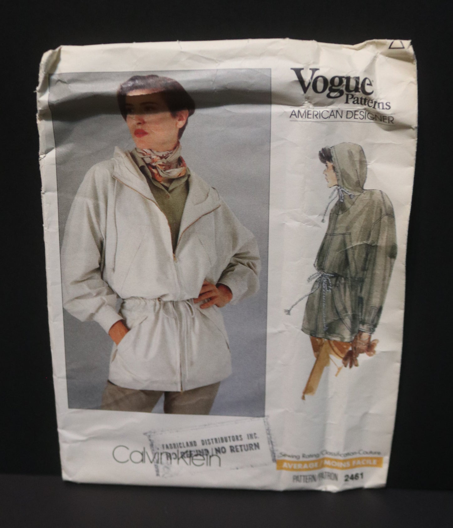Vogue 2461 Calvin Klein American Designer Misses Jacket Sewing Pattern - UNCUT - Size 8 10 12