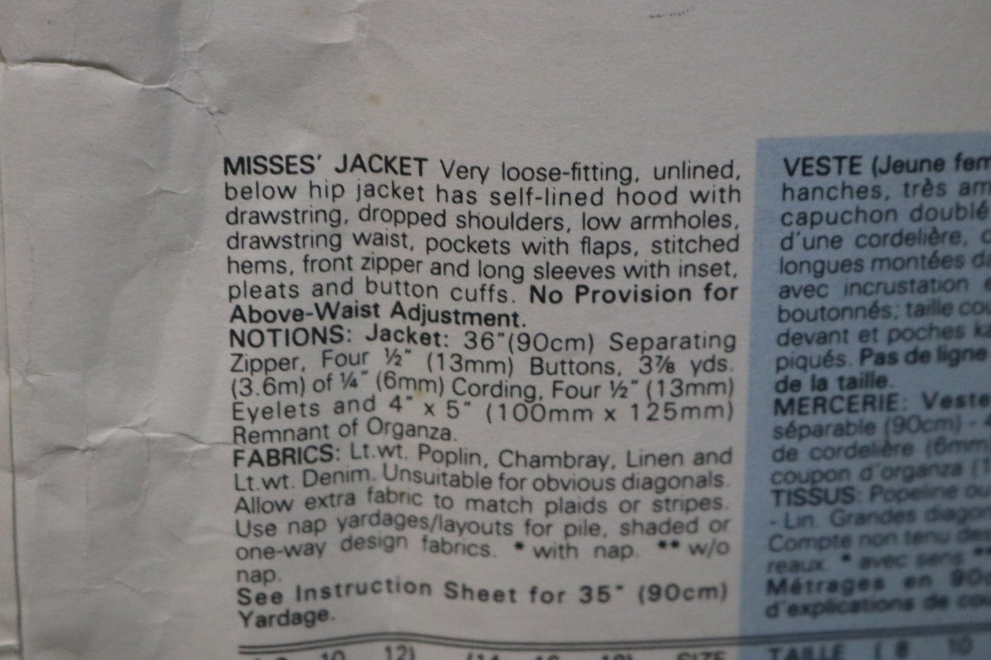 Vogue 2461 Calvin Klein American Designer Misses Jacket Sewing Pattern - UNCUT - Size 8 10 12