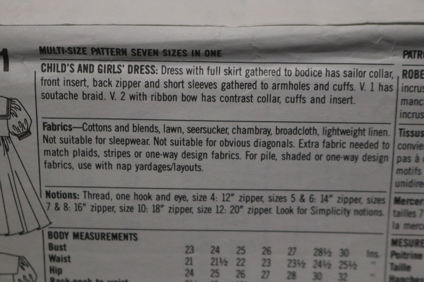 Simplicity 9831 Girls and Childs Dress Sewing Pattern - UNCUT - Size 4 - 12