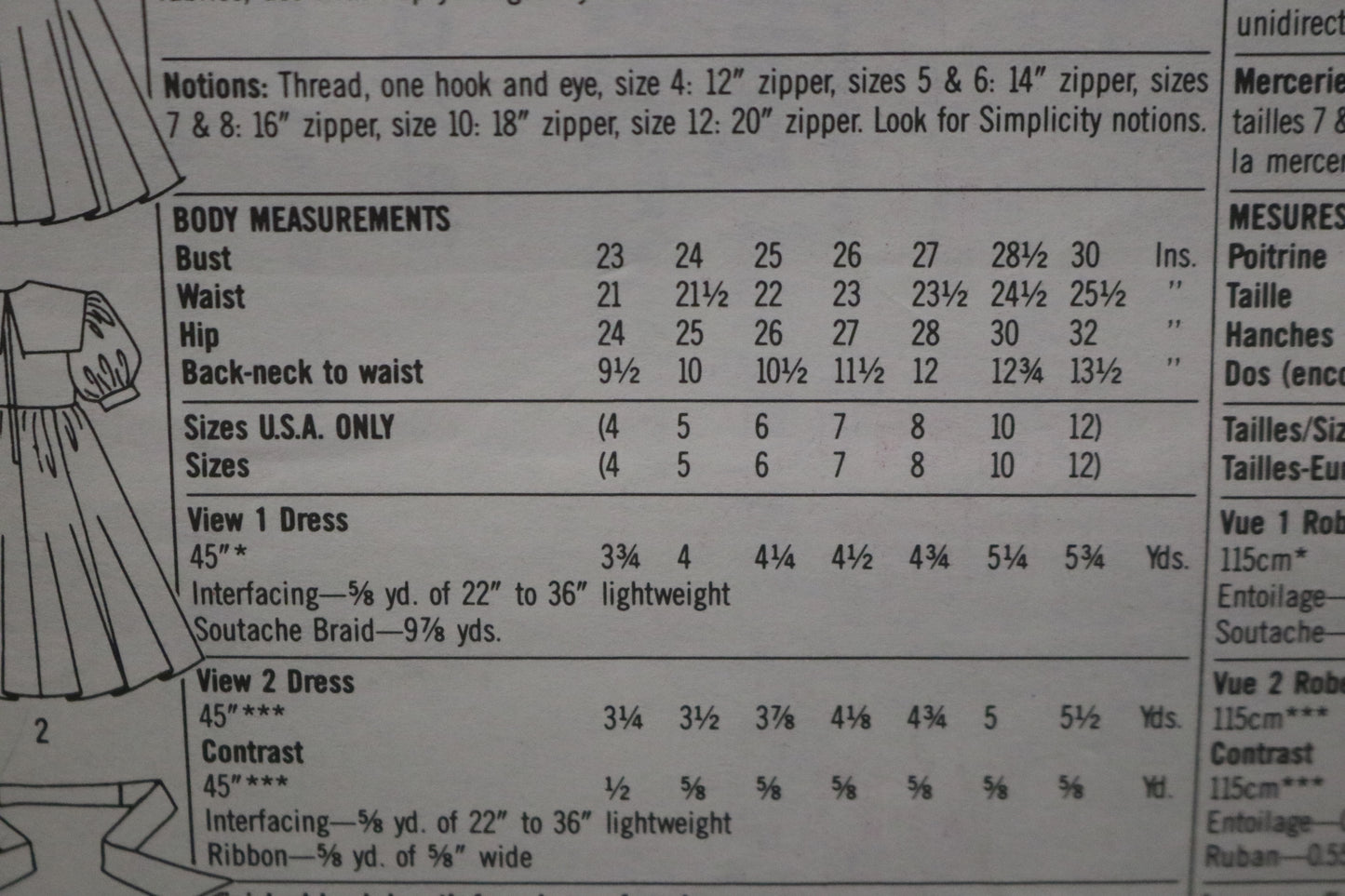 Simplicity 9831 Girls and Childs Dress Sewing Pattern - UNCUT - Size 4 - 12