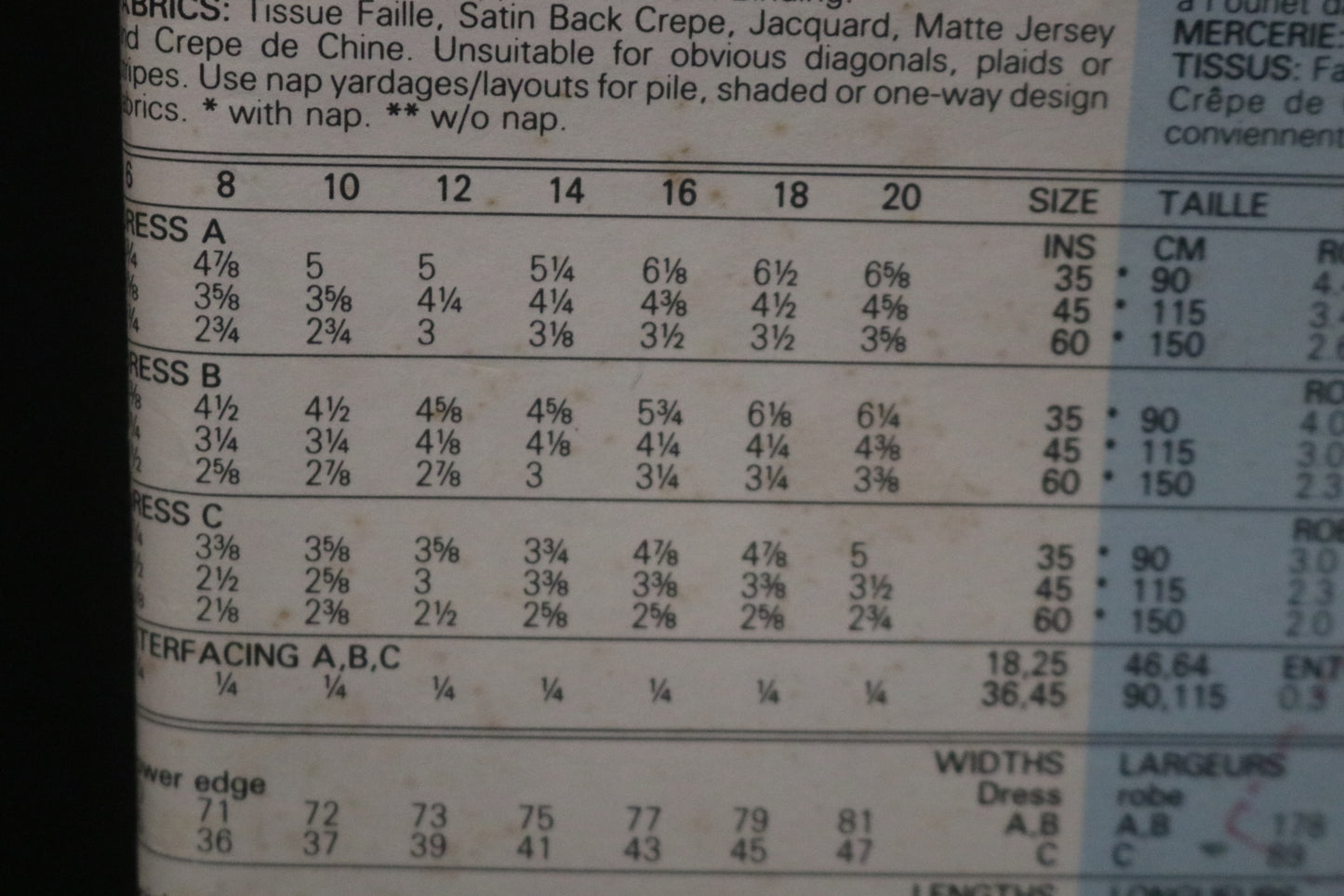 Butterick 3888 Misses Dress Sewing Pattern - UNCUT - Size 12