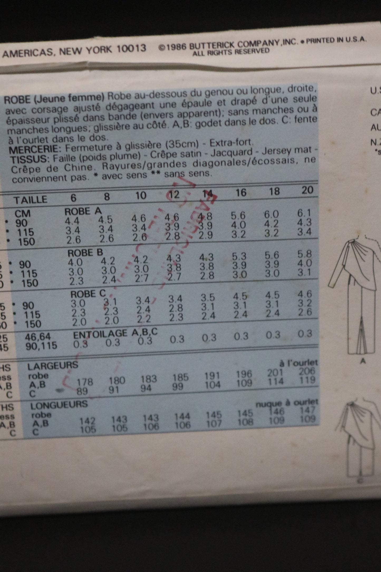 Butterick 3888 Misses Dress Sewing Pattern - UNCUT - Size 12