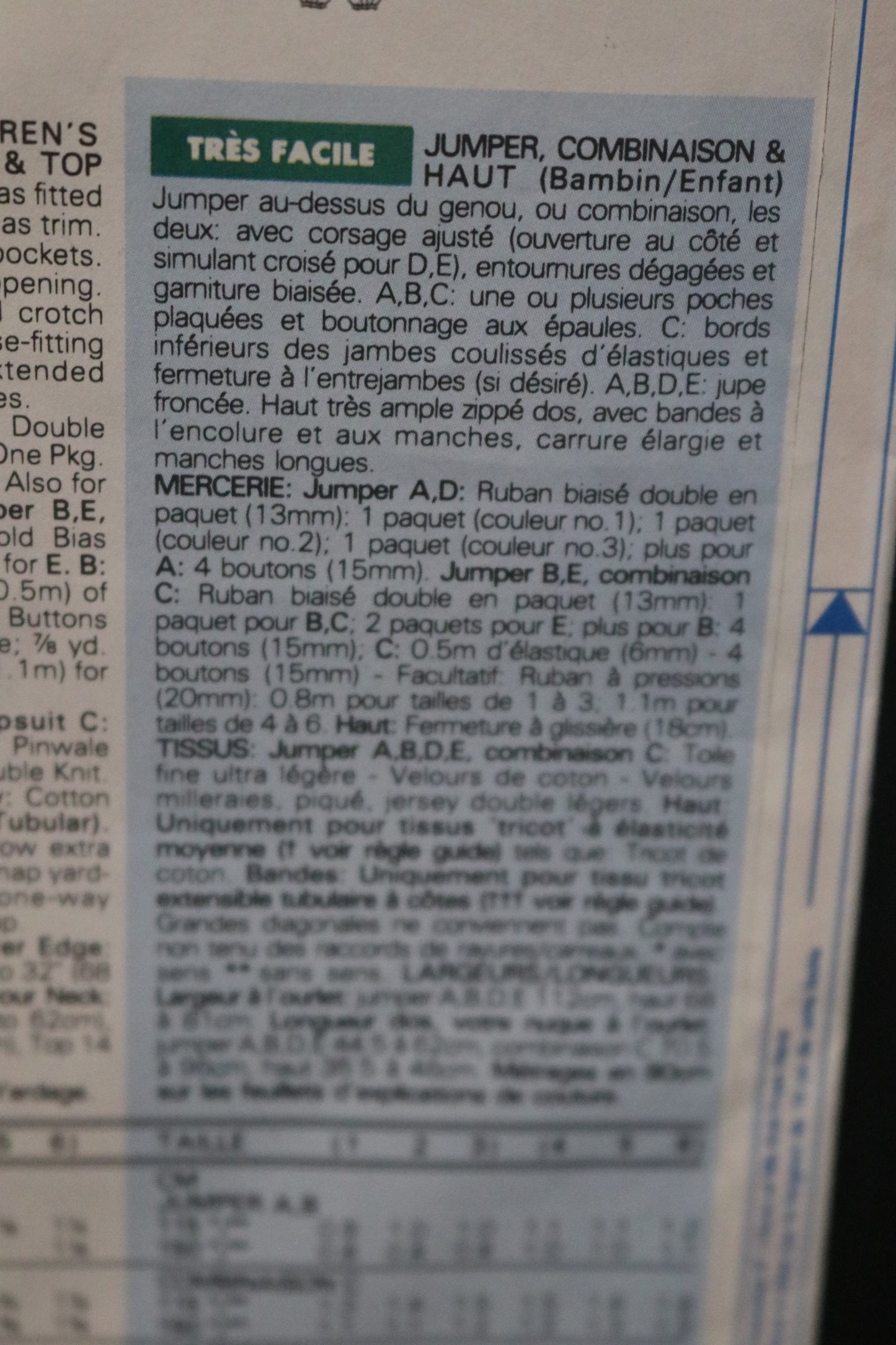 Butterick 5002 Toddlers Girls Jumper, Jumpsuit and Top Sewing Pattern - UNCUT - Size 1 2 3