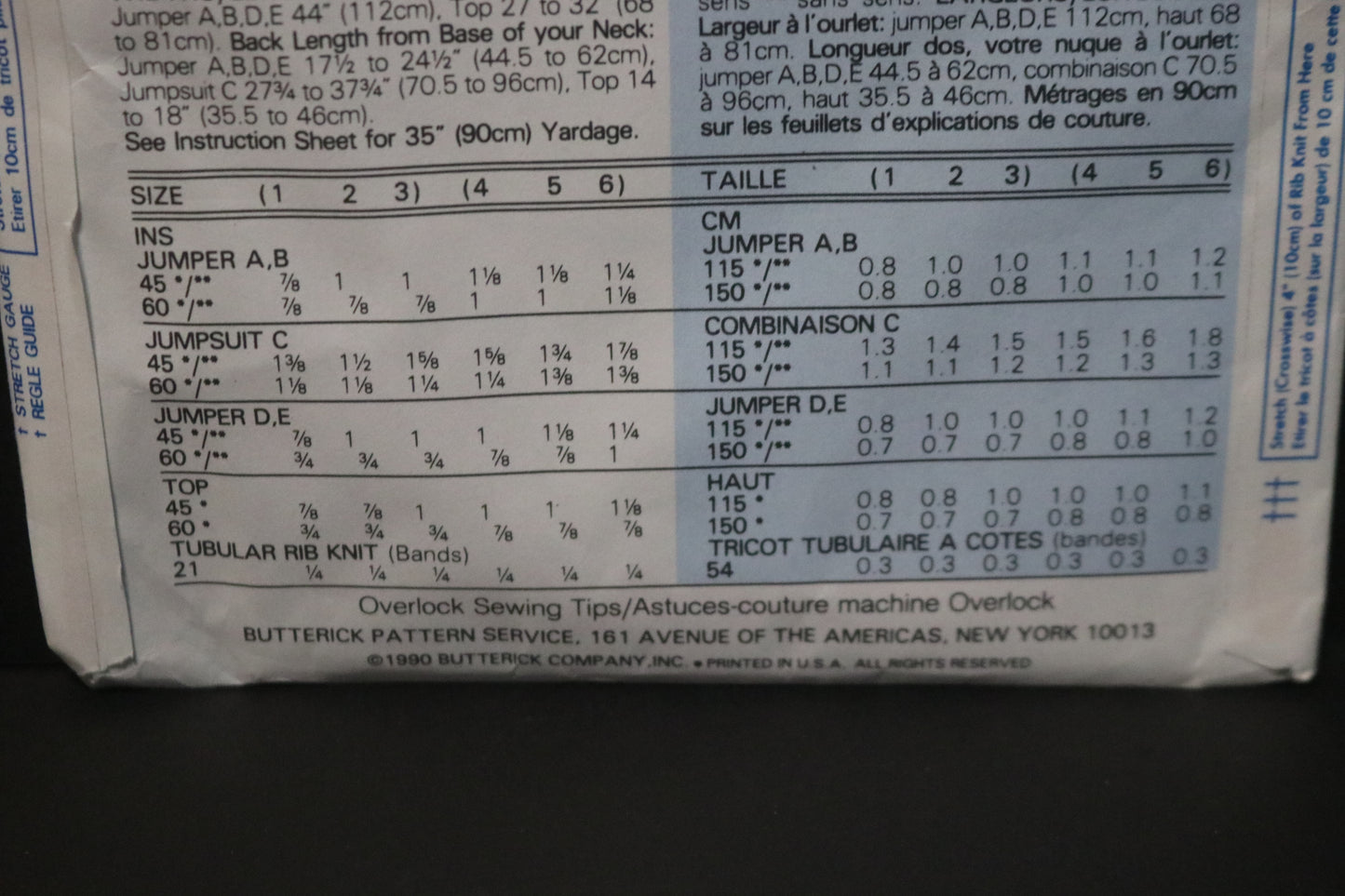 Butterick 5002 Toddlers Girls Jumper, Jumpsuit and Top Sewing Pattern - UNCUT - Size 1 2 3