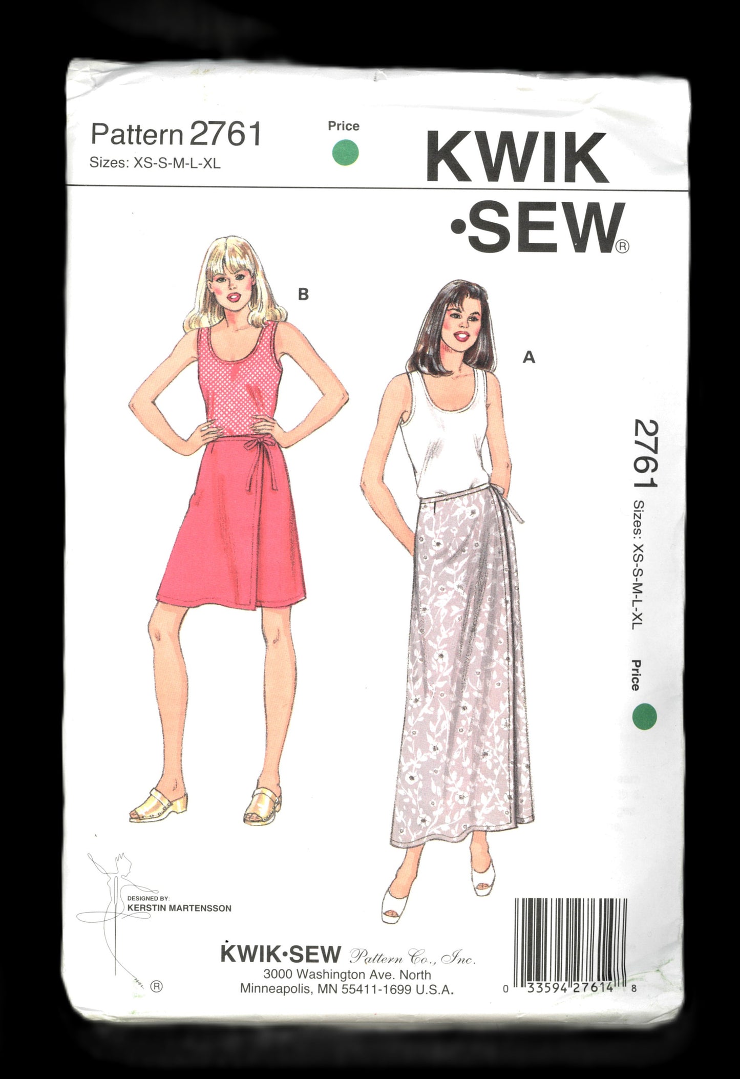 Kwik Sew 2761 Misses Tank Top and Skirts Sewing Pattern - UNCUT - Size Xs S M L XL