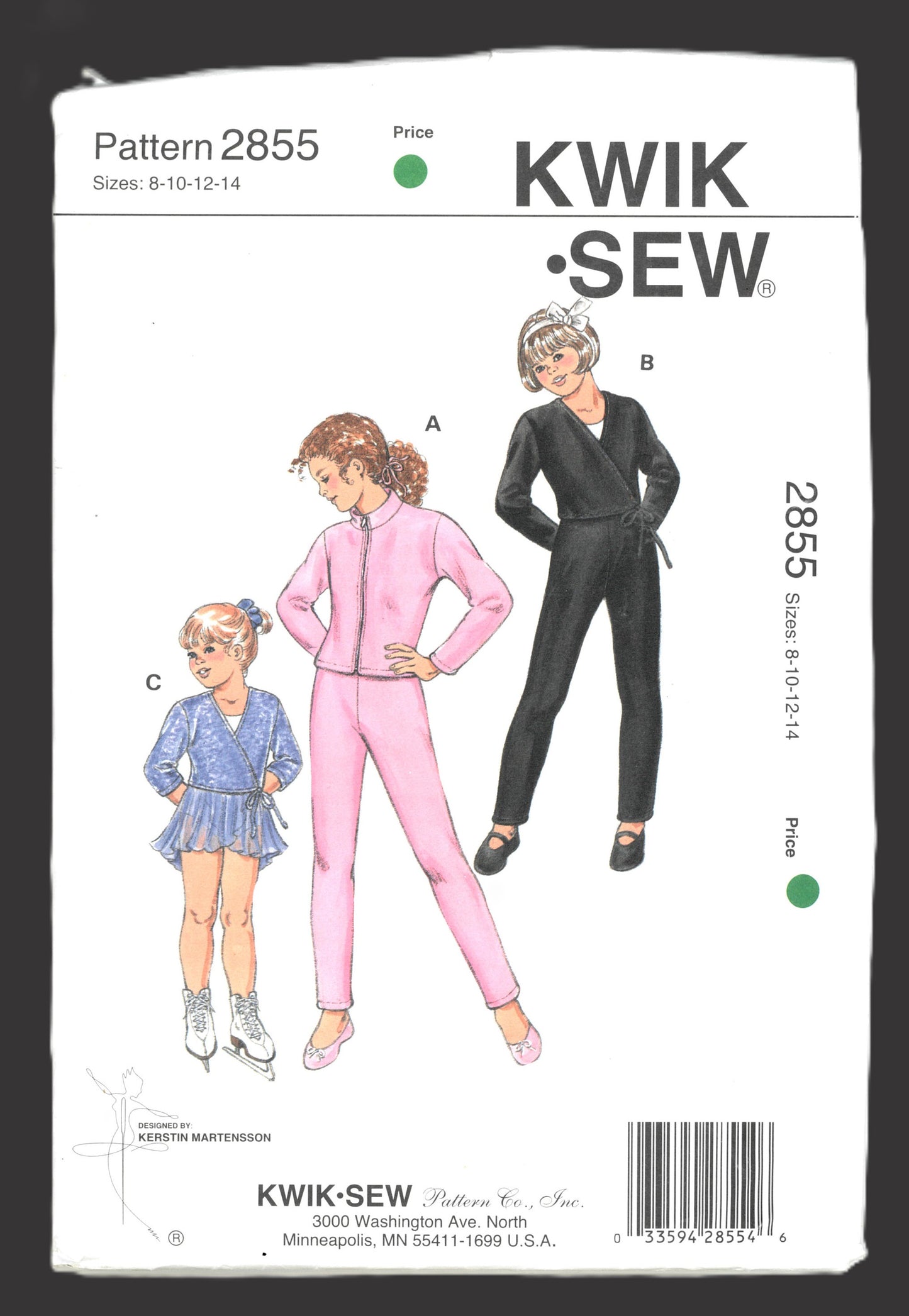 Kwik Sew 2855 Girls Top and Pants Sewing Pattern - UNCUT - Size 8 10 12 14