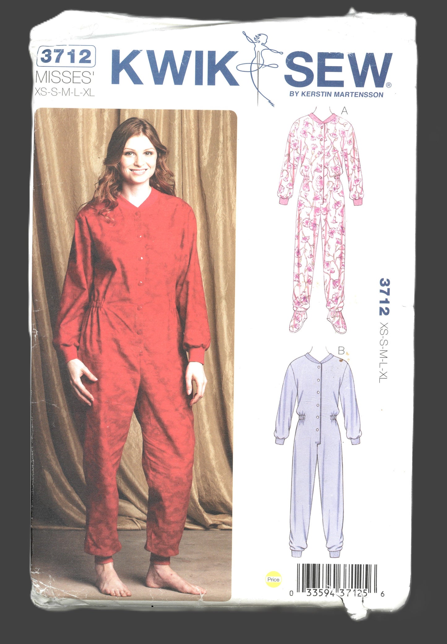 Kwik Sew 3712 Misses Pajamas Sewing Pattern - UNCUT - Size XS S M L XL