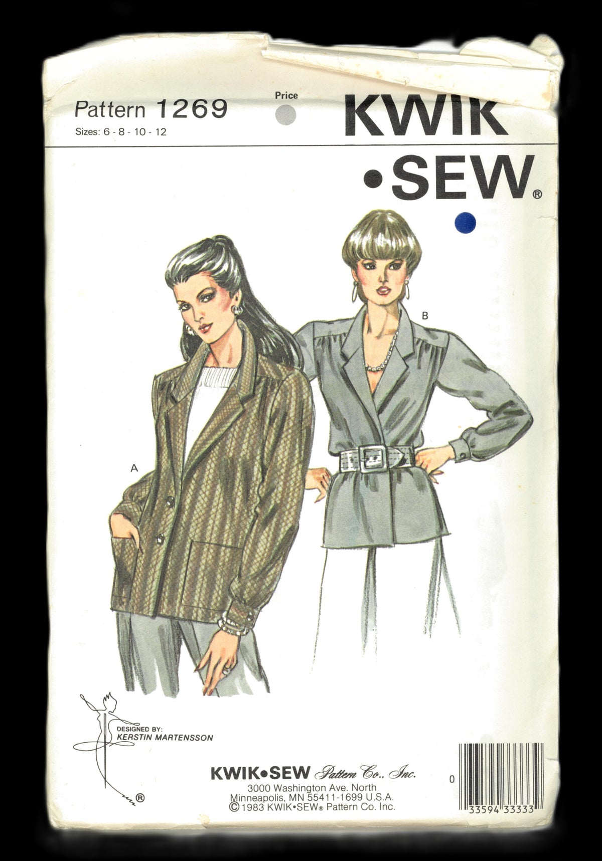 Kwik Sew 1269 Misses Jackets Sewing Pattern - UNCUT - Size 6 8 10 12