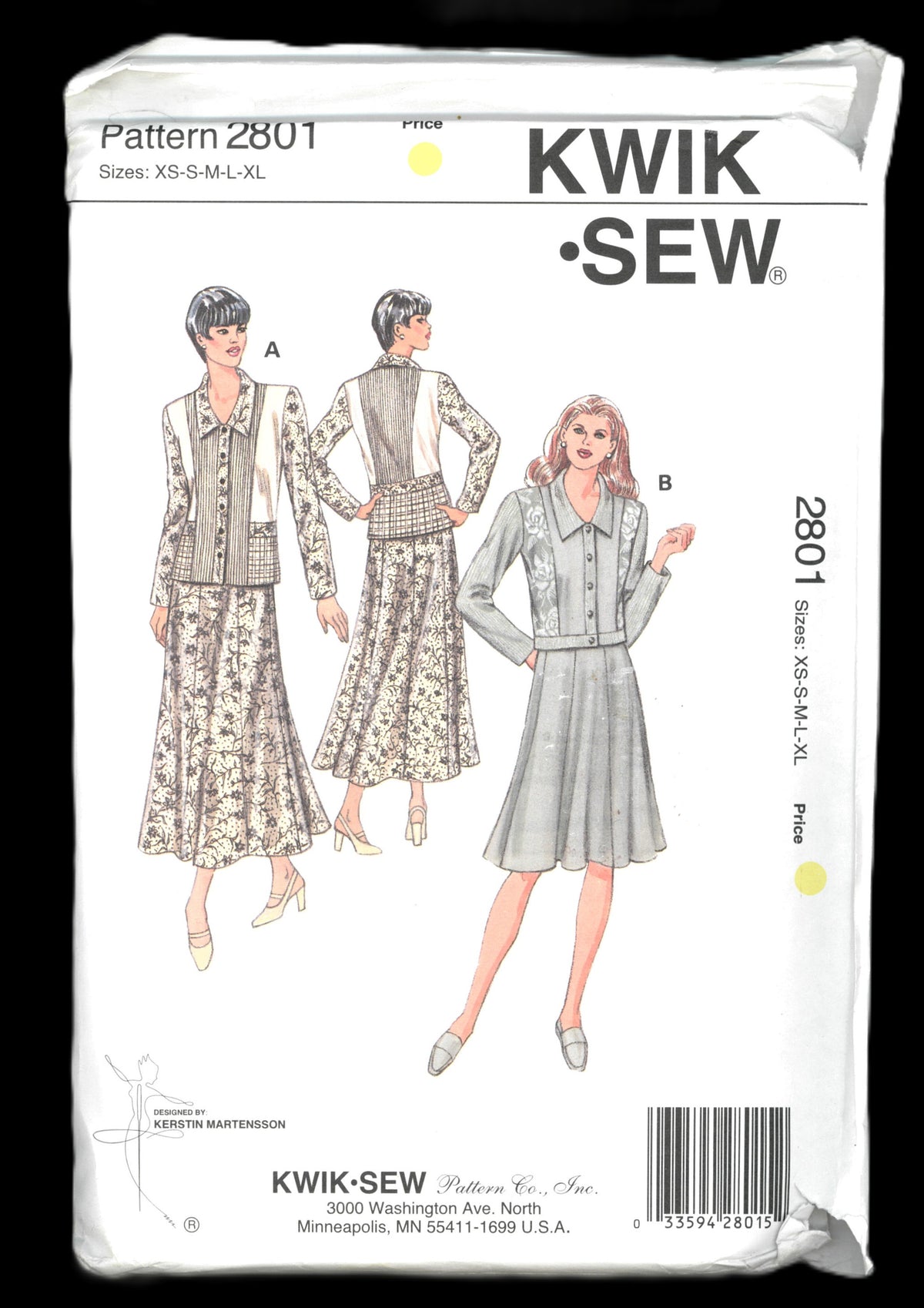 Kwik Sew 2801 Misses Jackets and Skirts Sewing Pattern - UNCUT - Size XS S M L XL