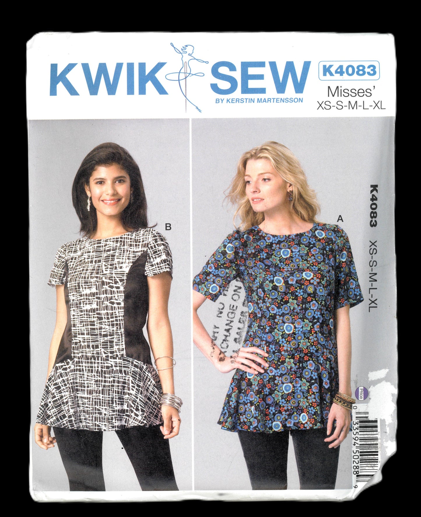 Kwik Sew 4083 Misses Tops Sewing Pattern - UNCUT - Size Xs S M L XL