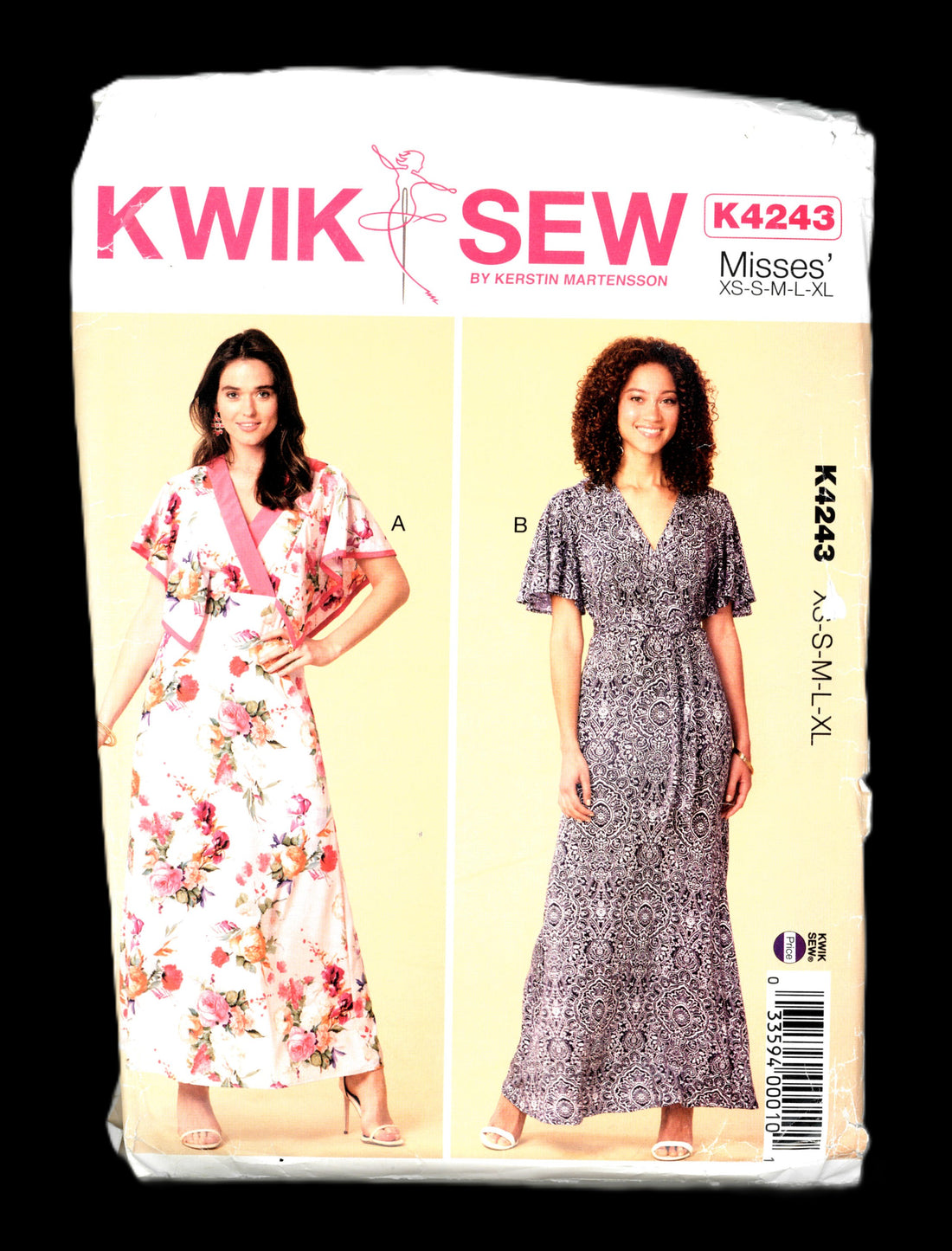 Kwik Sew 4243 Misses Dresses and Sash Sewing Pattern - UNCUT - Size Xs ...