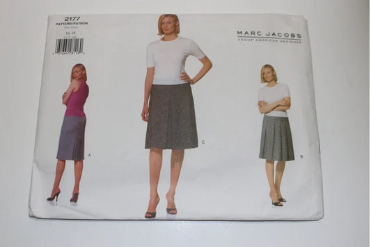 Vogue 2177 Marc Jacobs Misses Skirt Sewing Pattern - UNCUT - Size 16 - 18