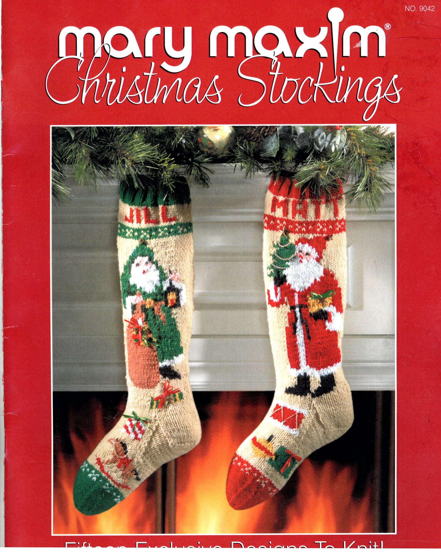 Mary Maxim Christmas Stockings Fifteen Exclusive Designs to Knit! Knitting Pattern Booklet