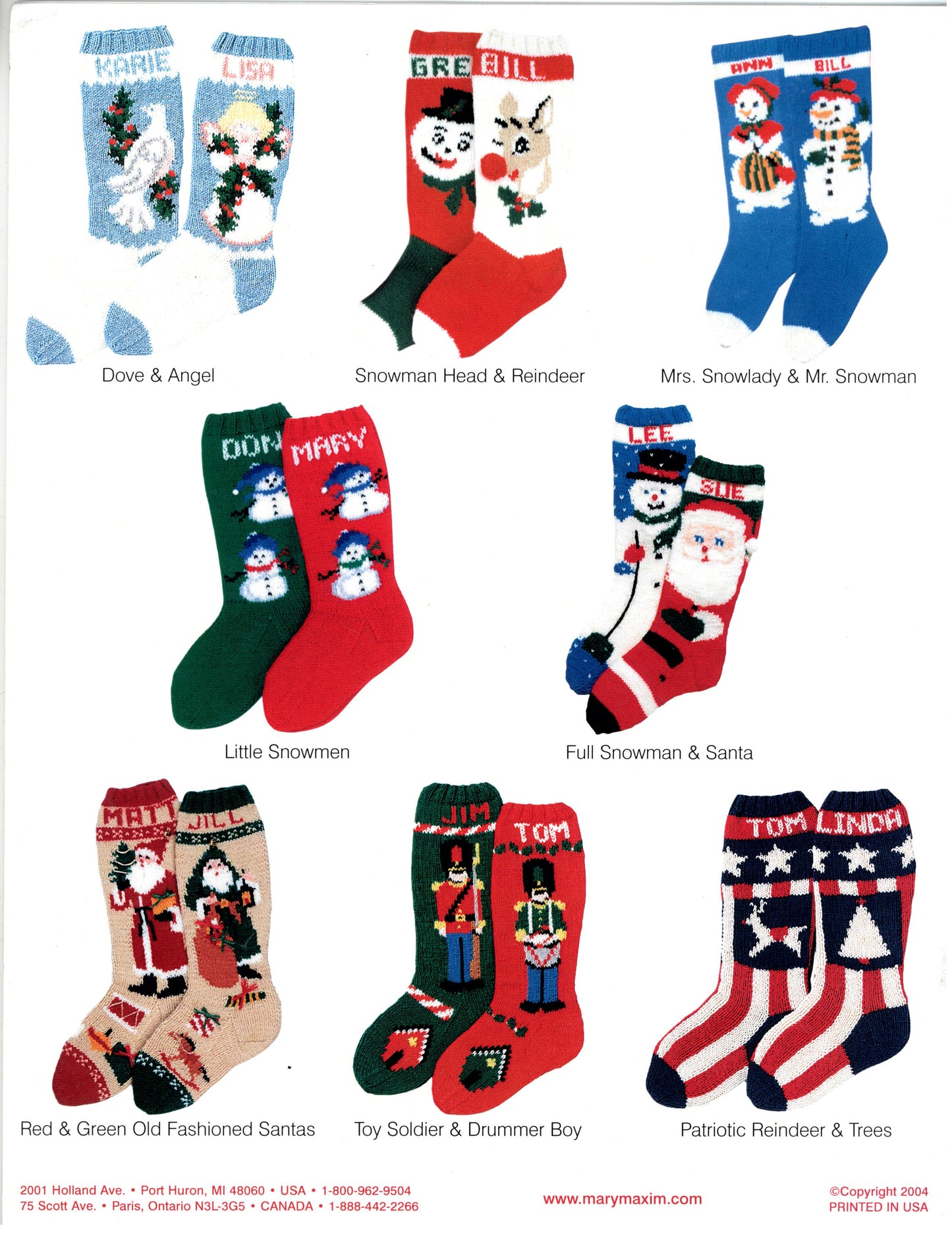 Mary Maxim Christmas Stockings Fifteen Exclusive Designs to Knit! Knitting Pattern Booklet
