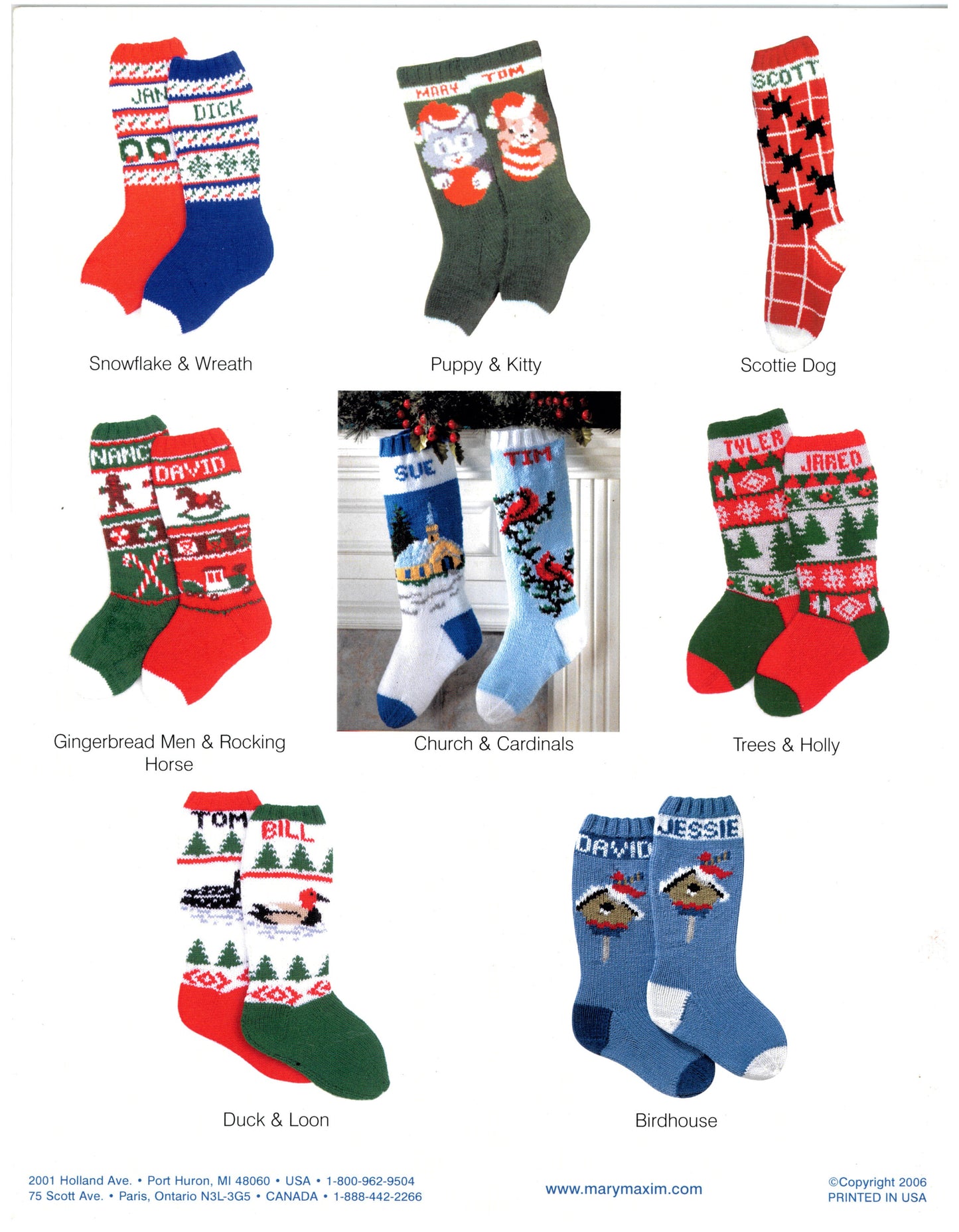 Mary Maxim Christmas Stockings 3 Fourteen Exclusive Designs to Knit! Knitting Pattern Booklet
