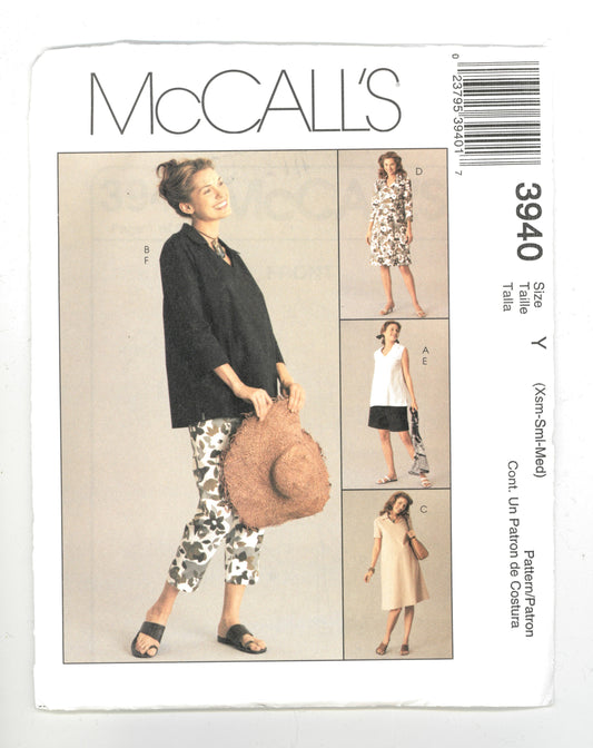McCalls 3940 Maternity Clothes Sewing Pattern