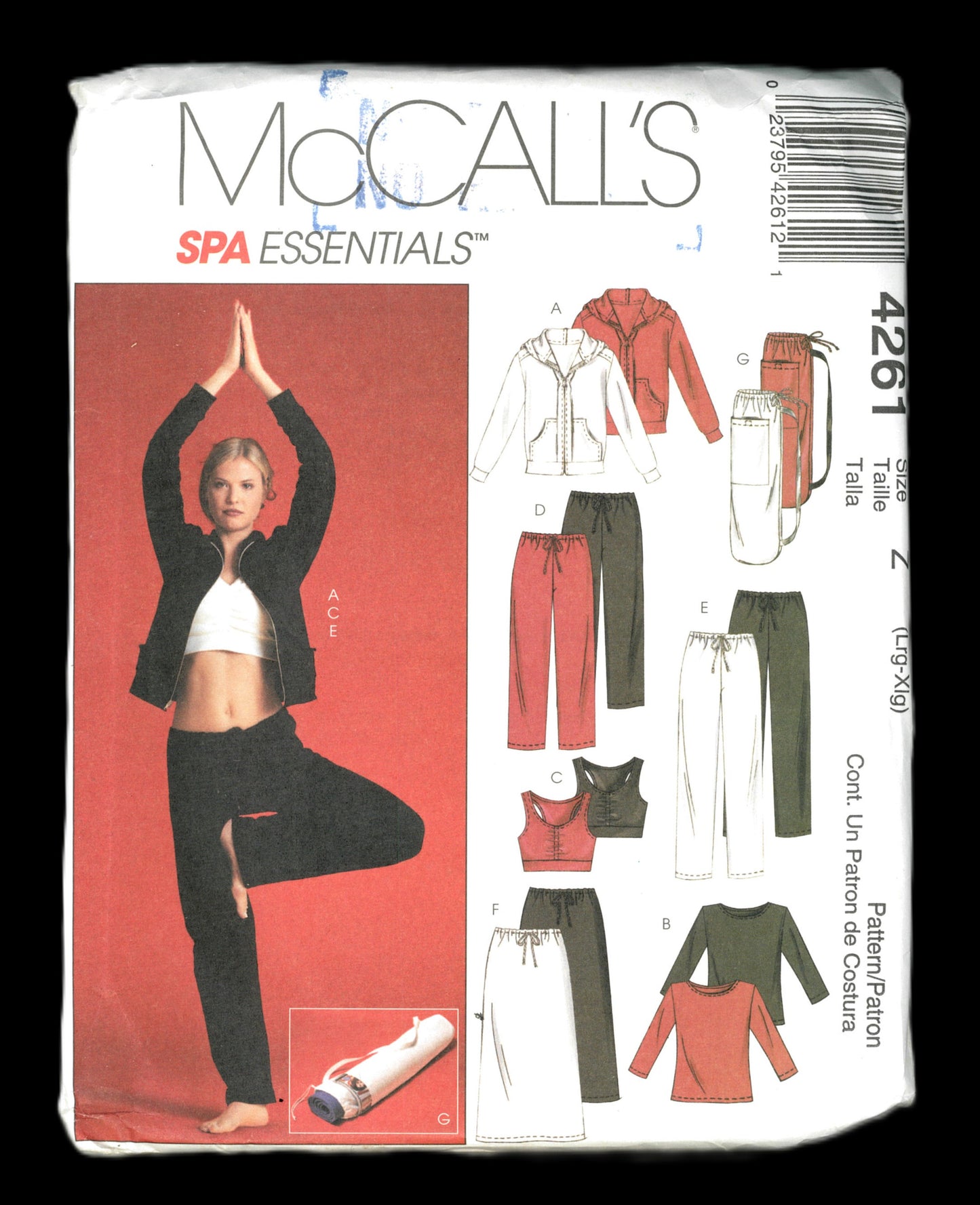 McCalls 4261 Misses Jacket Tops Pants Skirt and Bag Sewing Pattern - UNCUT - Size Lrg, Xlg