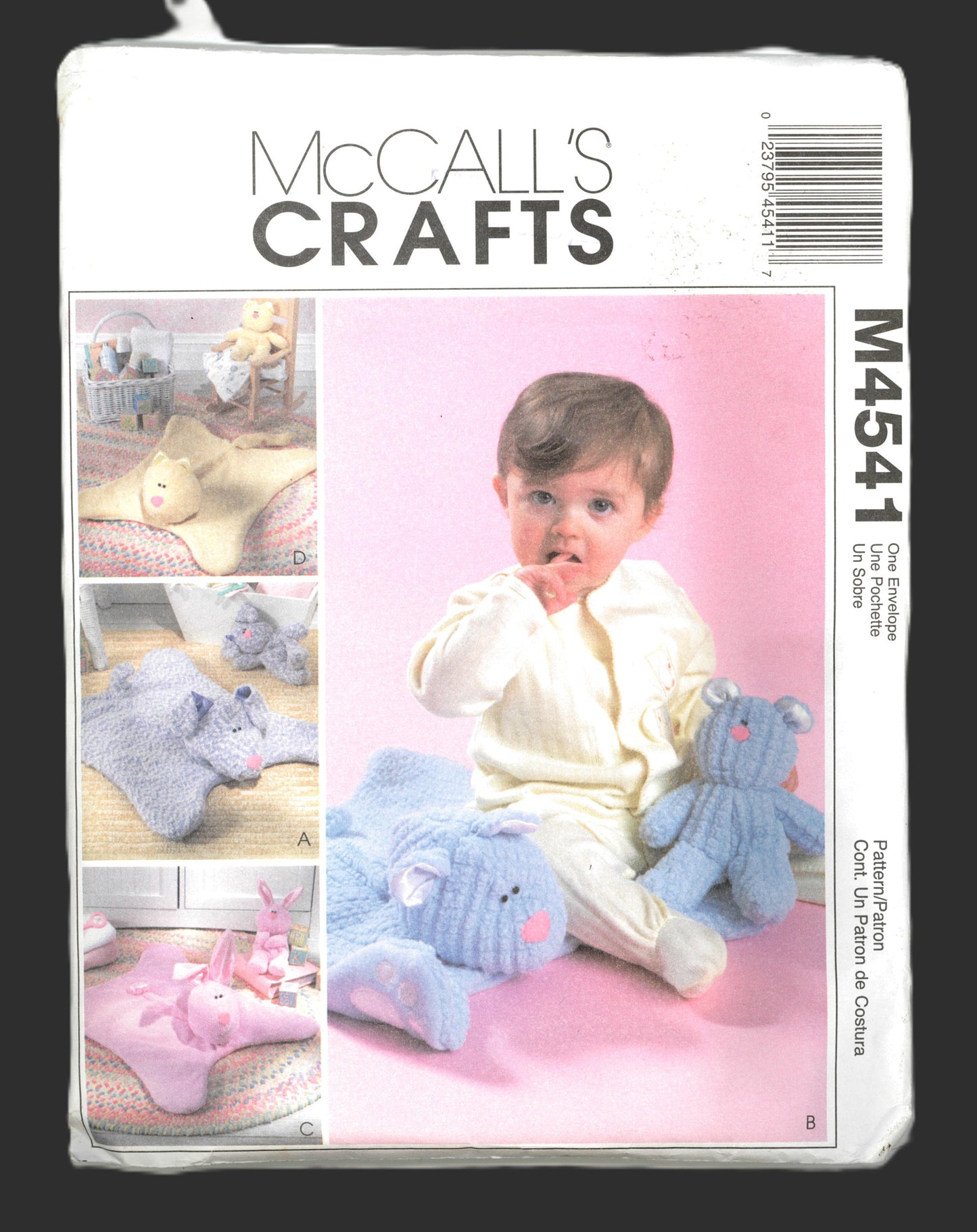 McCalls 4541 Cozy Friends Cuddle Mats and Toys Sewing Pattern Uncut