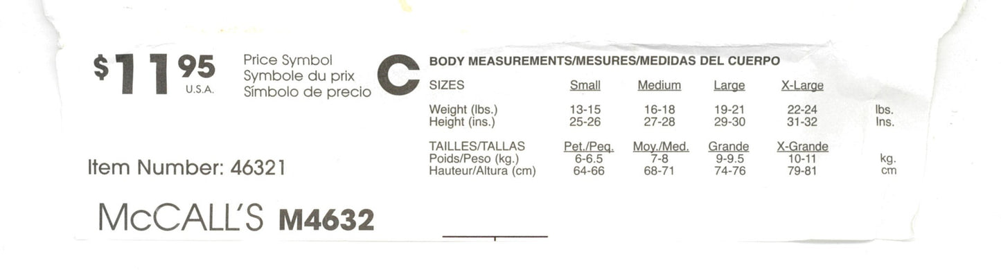 McCalls 4632 Laura Ashley Infants Jumpsuits, Top, Sack, Pants, Hat and Blanket Sewing Pattern - UNCUT - Size S M L XL