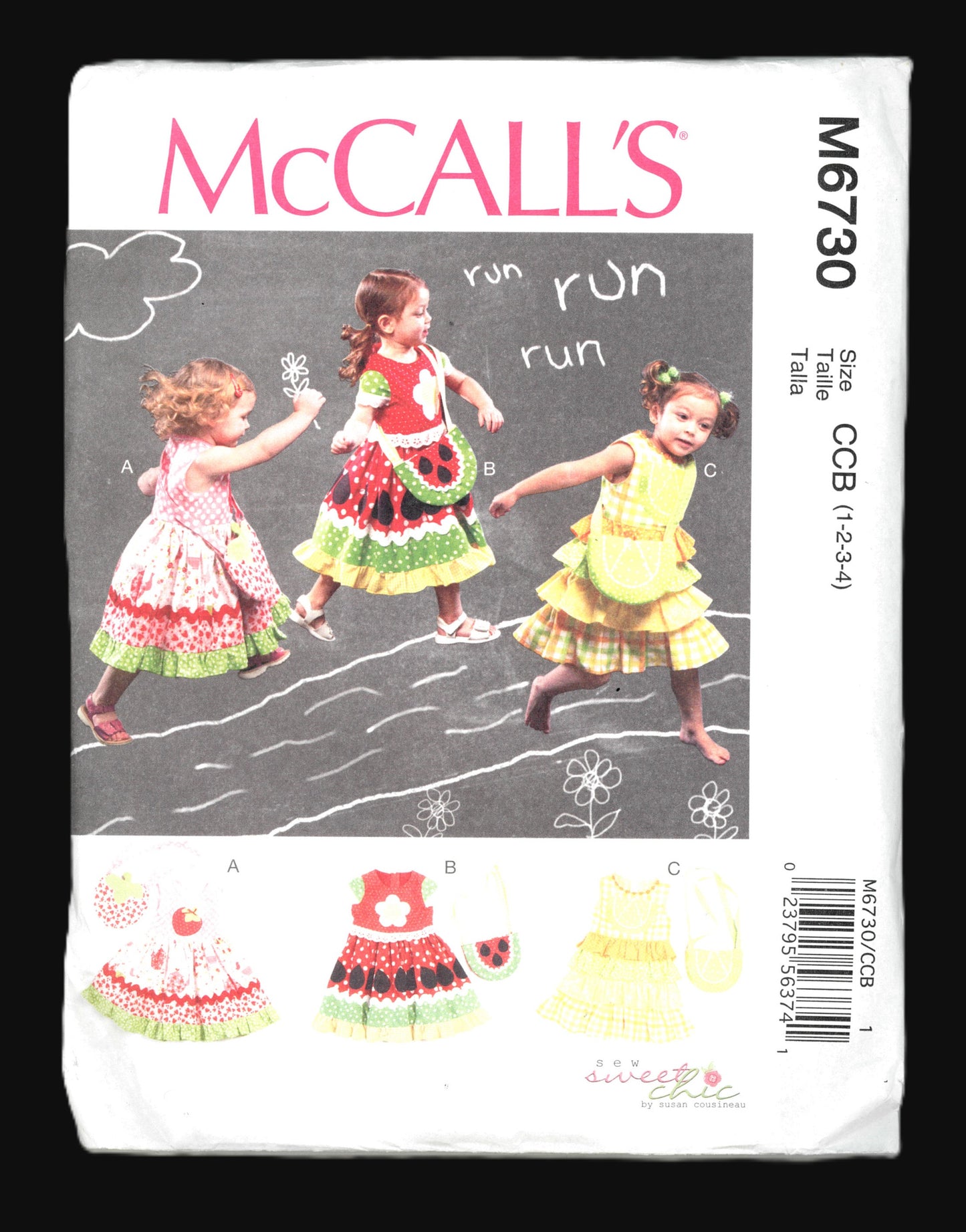 McCalls 6730 Toddlers Dresses and Bags Sewing Pattern - UNCUT - Size 1 2 3 4