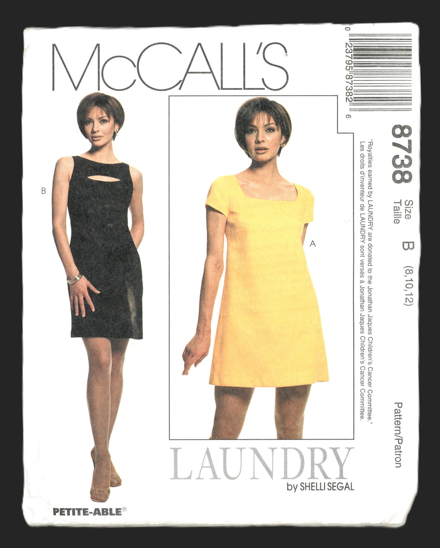 McCalls 8738 LAUNDRY Misses Lined Dresses Sewing Pattern - UNCUT - Size 8 10 12