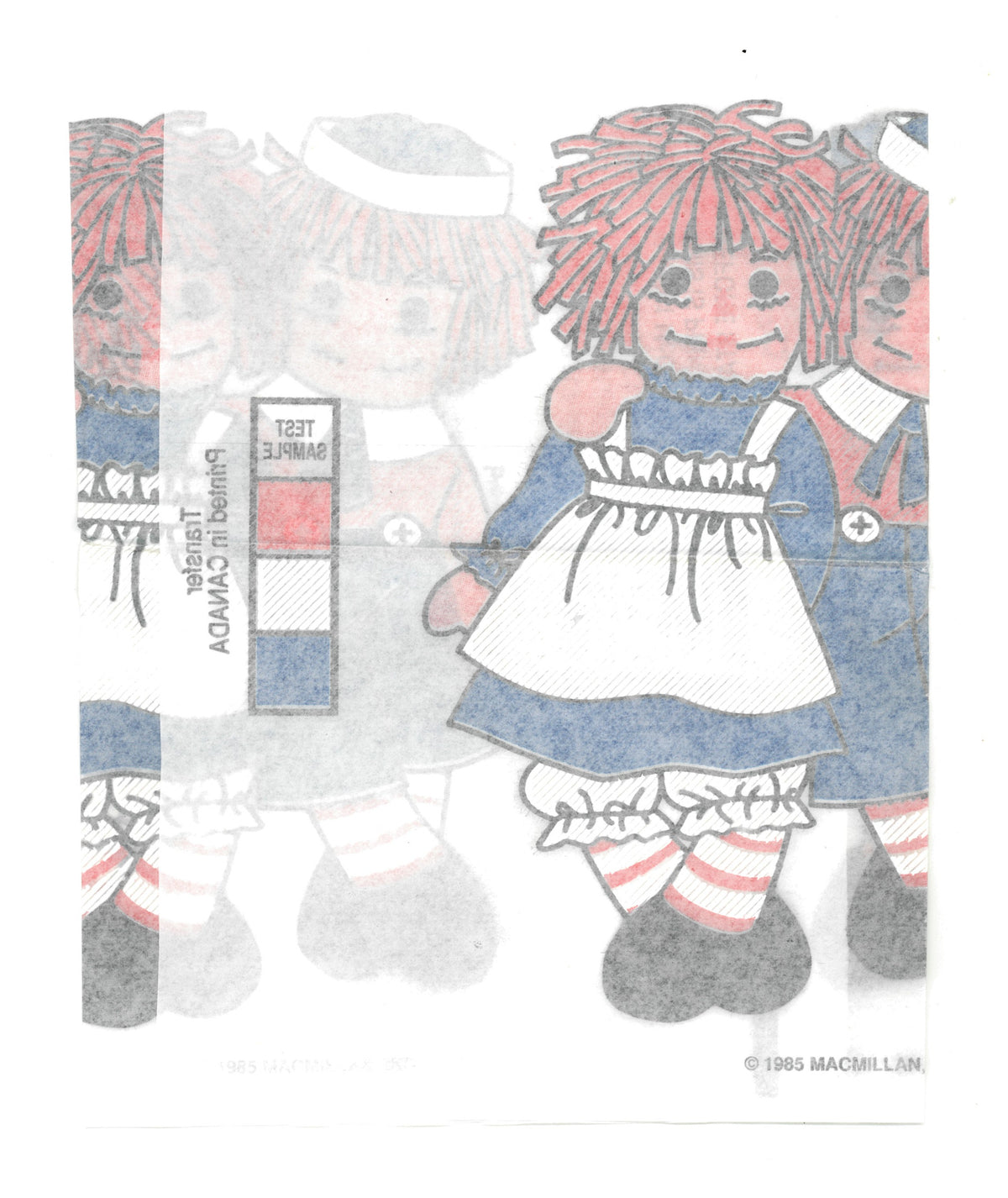 McCalls 8941 Raggedy Ann Girls Nightgown Pajamas and Permanent Multi Color Transfer Sewing Pattern - UNCUT - Size Medium ( 6,8)