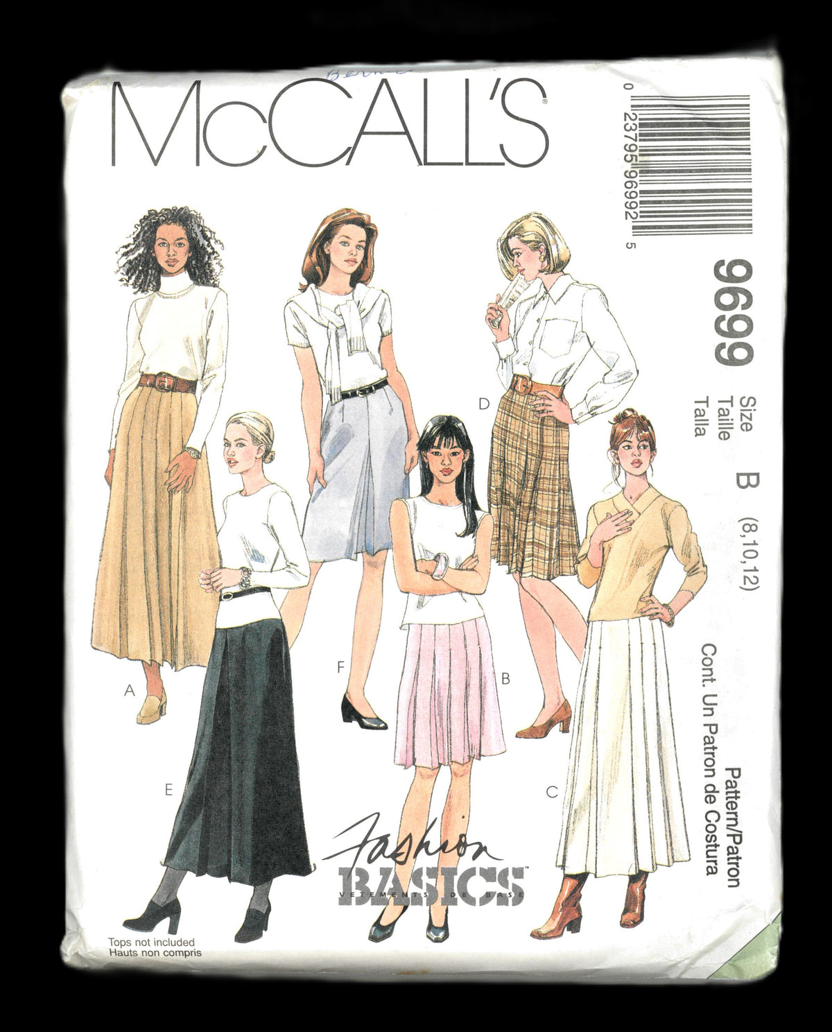 McCalls 9699 Misses Skirts in Two Lengths Sewing Pattern UNCUT Size 8 10 12 or Size 12 14 16