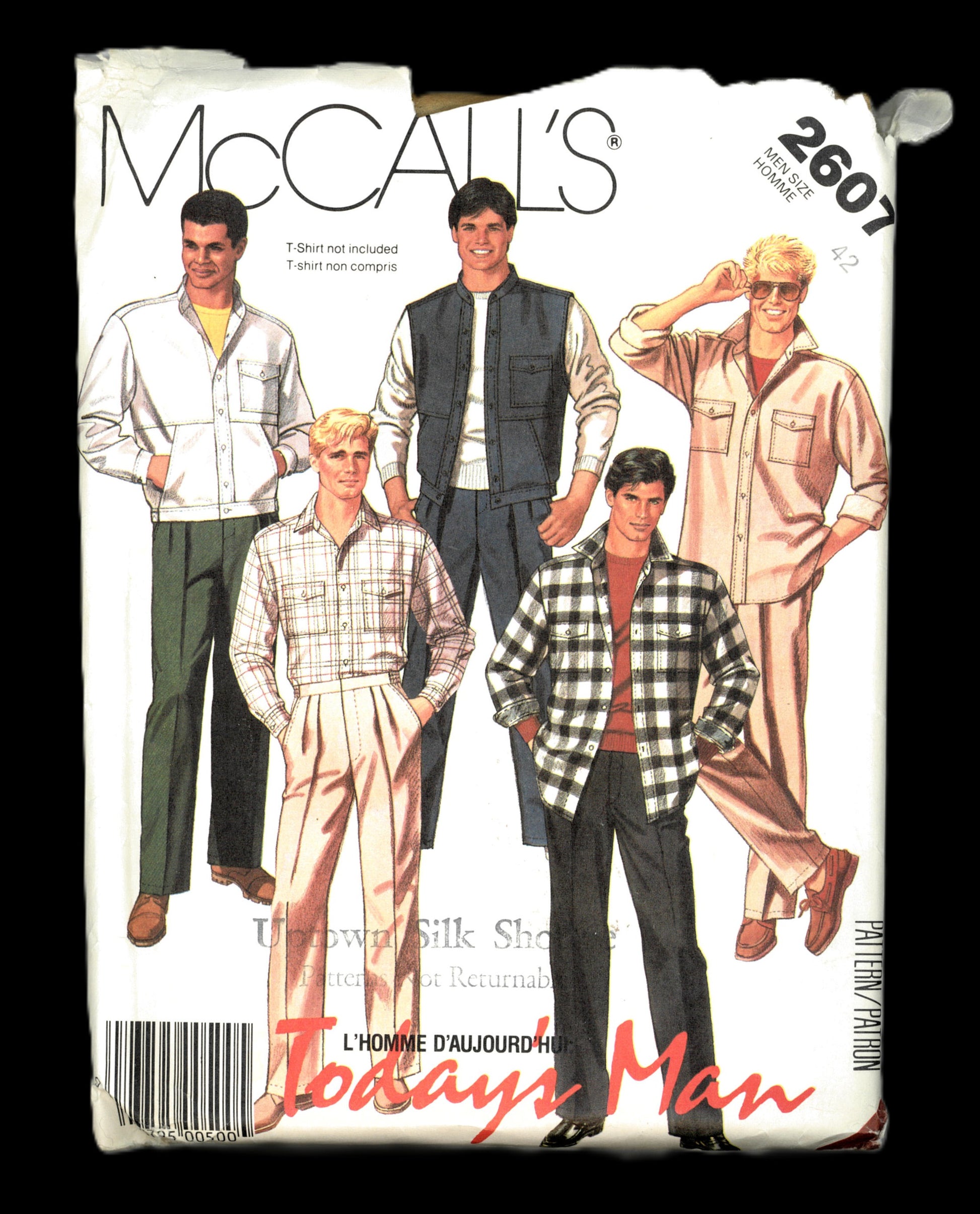 McCalls 2607 Mens Jacket Vest Shirt and Pants Sewing Pattern - UNCUT Size 42