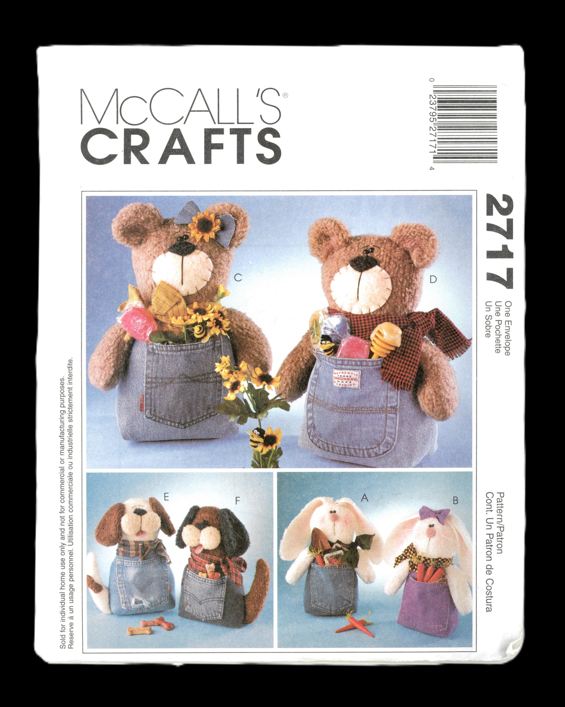 McCalls 2717 Jeanie Babies Sewing Pattern UNCUT