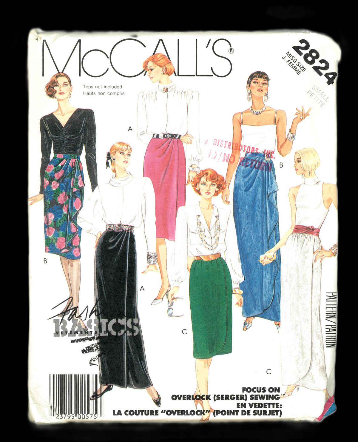 McCalls 2824 Misses Skirts Sewing Pattern UNCUT Size Small