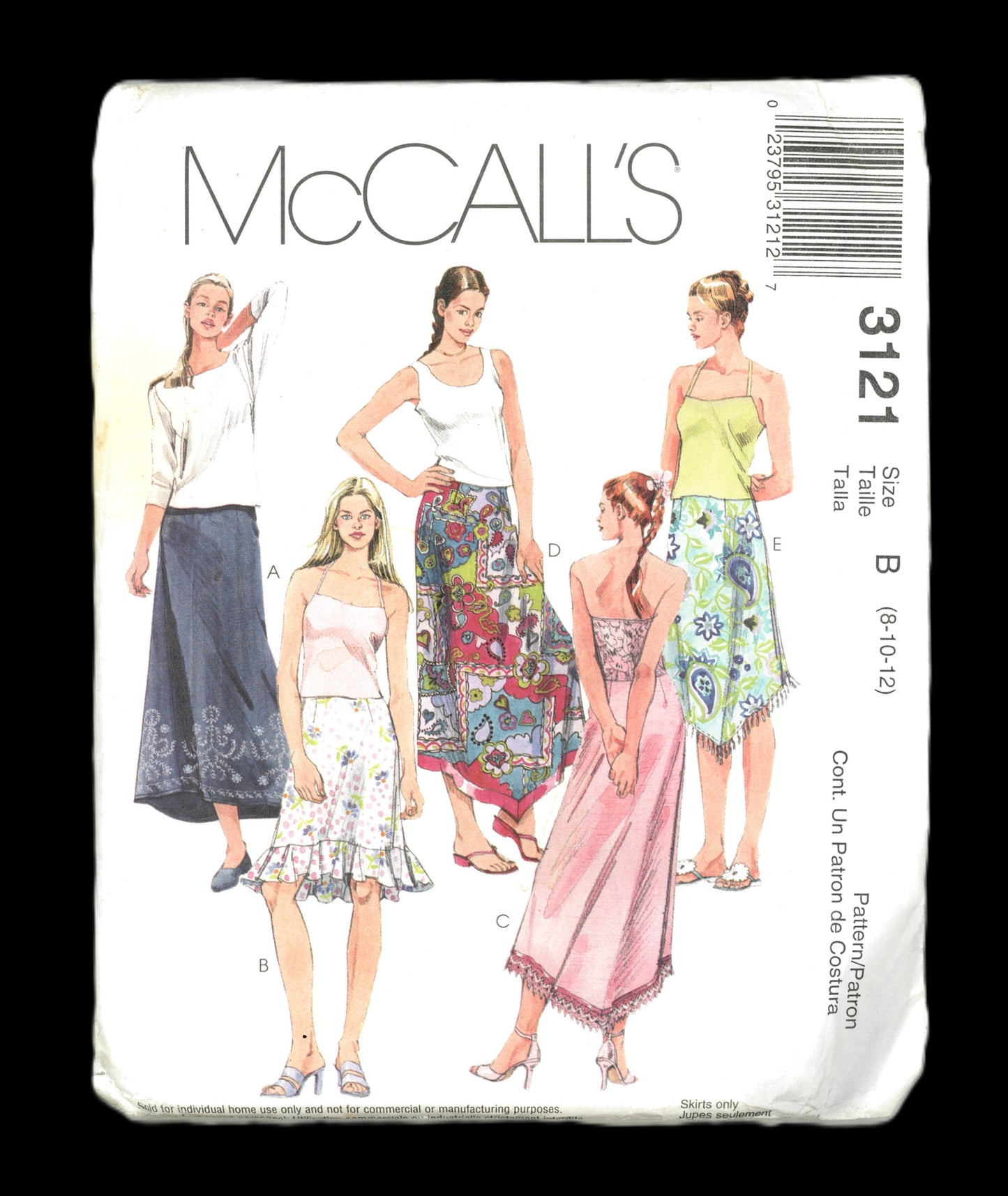 McCalls 3121 Misses Skirts Sewing Pattern UNCUT Size 8 10 12