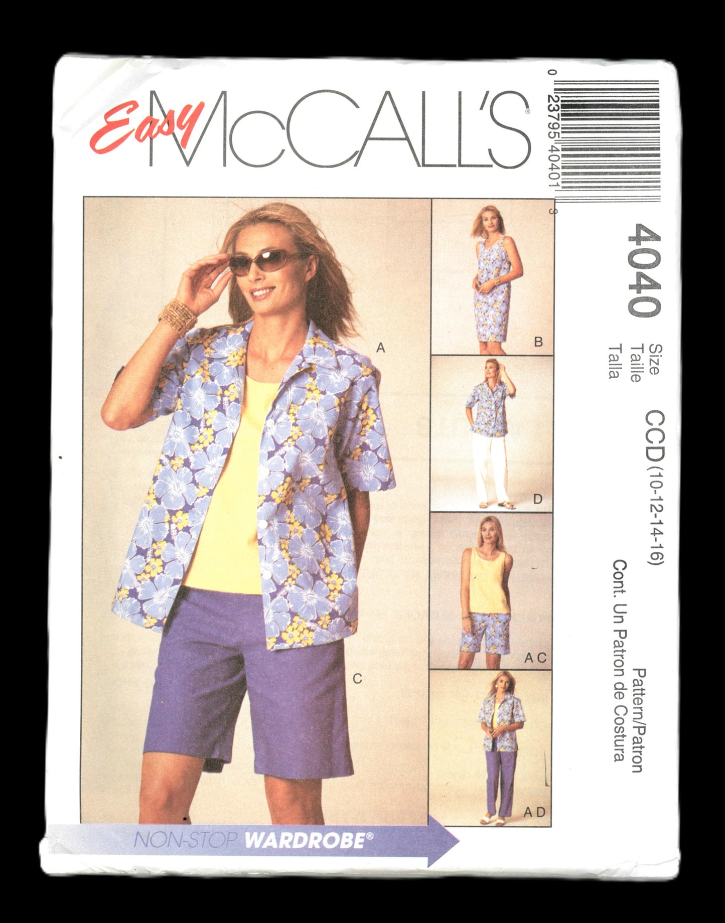 McCalls 4040 Misses / Miss Petite Shirt Top Dress Shorts and Pants Sewing Pattern UNCUT Size 10 12 14 16 18