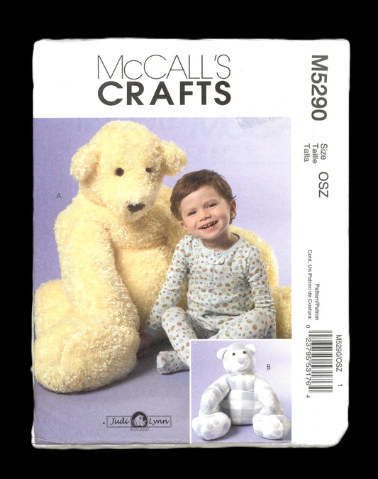 McCalls 5290 Big Bears Sewing Pattern UNCUT