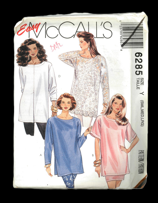 McCalls 6285 Misses Tunic Sewing Pattern UNCUT - Size Sml Med Lrg