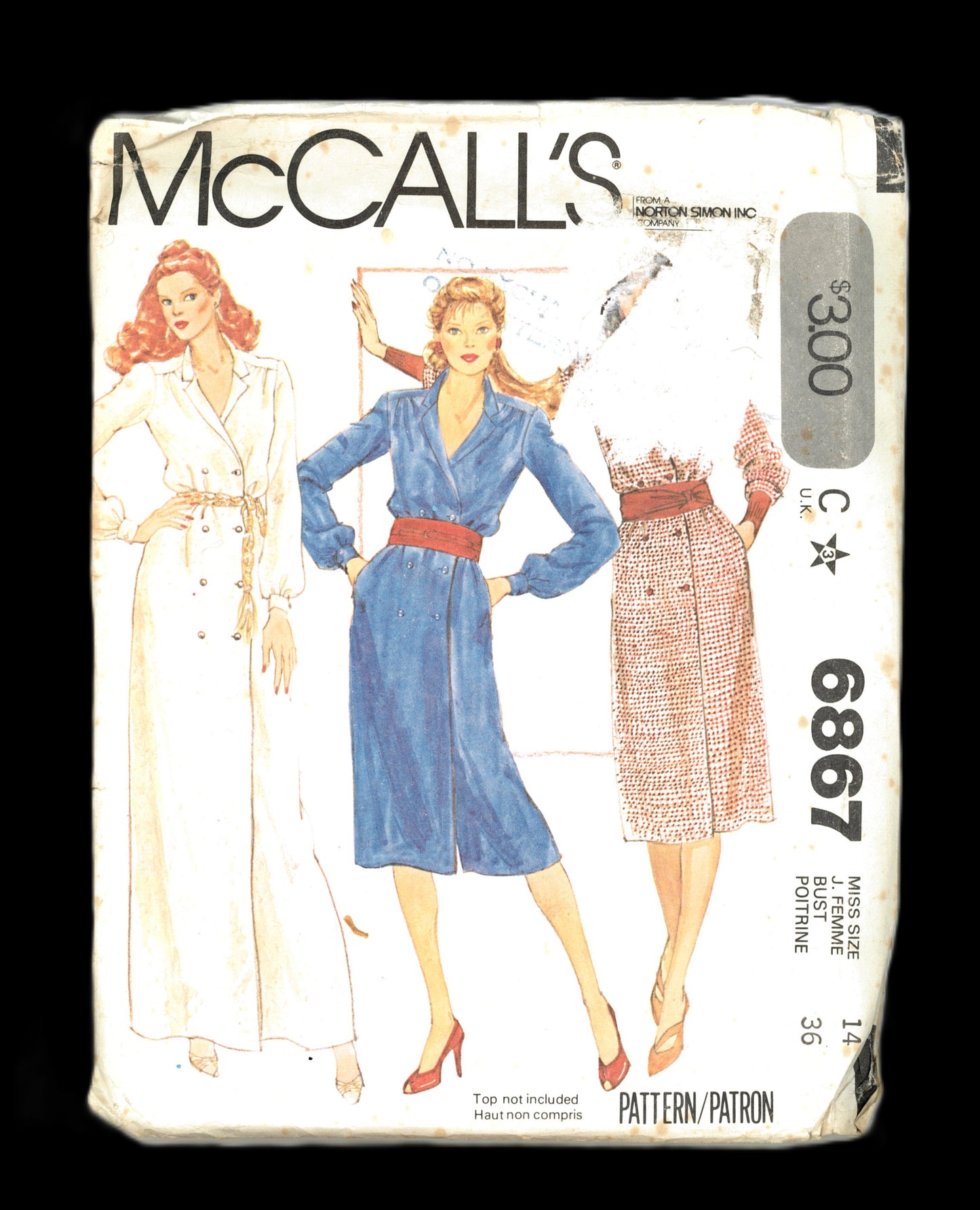 McCalls 6867 Misses Dress and Tie Belt Sewing Pattern - UNCUT - Size 14