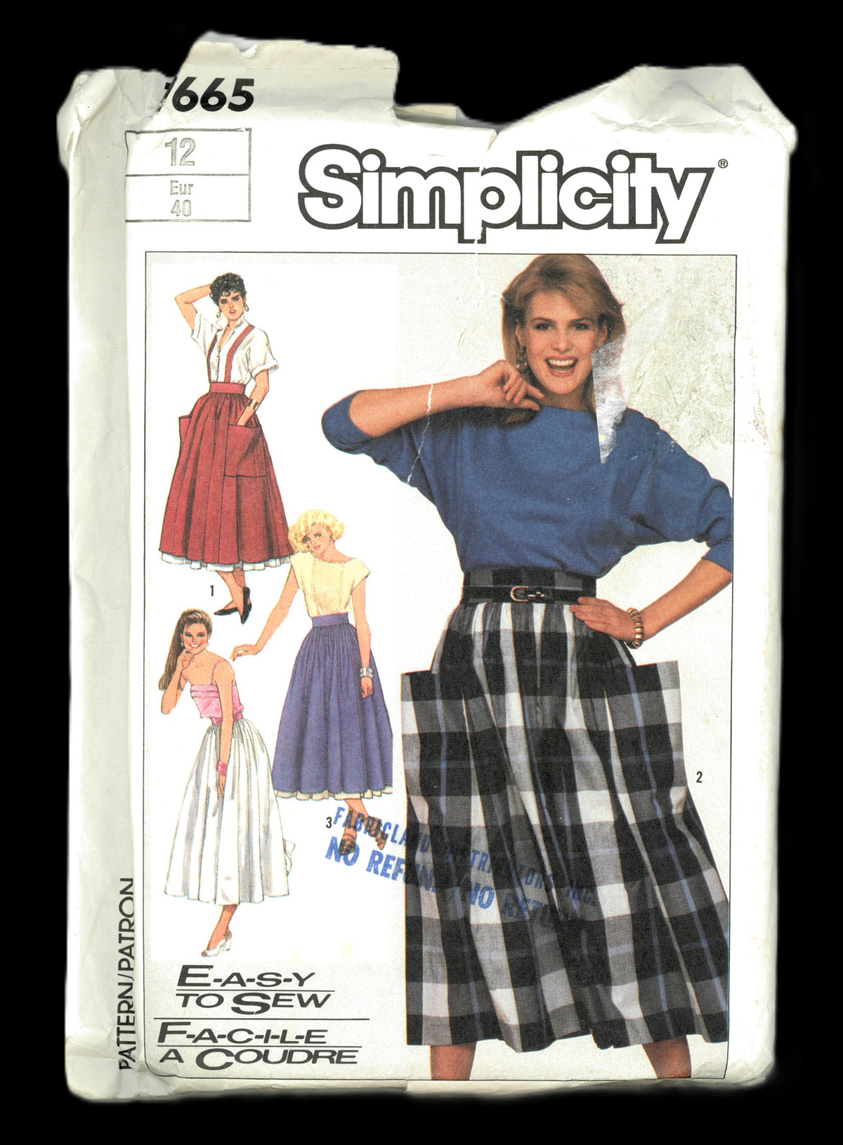 McCalls 7665 Misses Easy to Sew Skirt and Petticoat Sewing Pattern UNCUT Size 12
