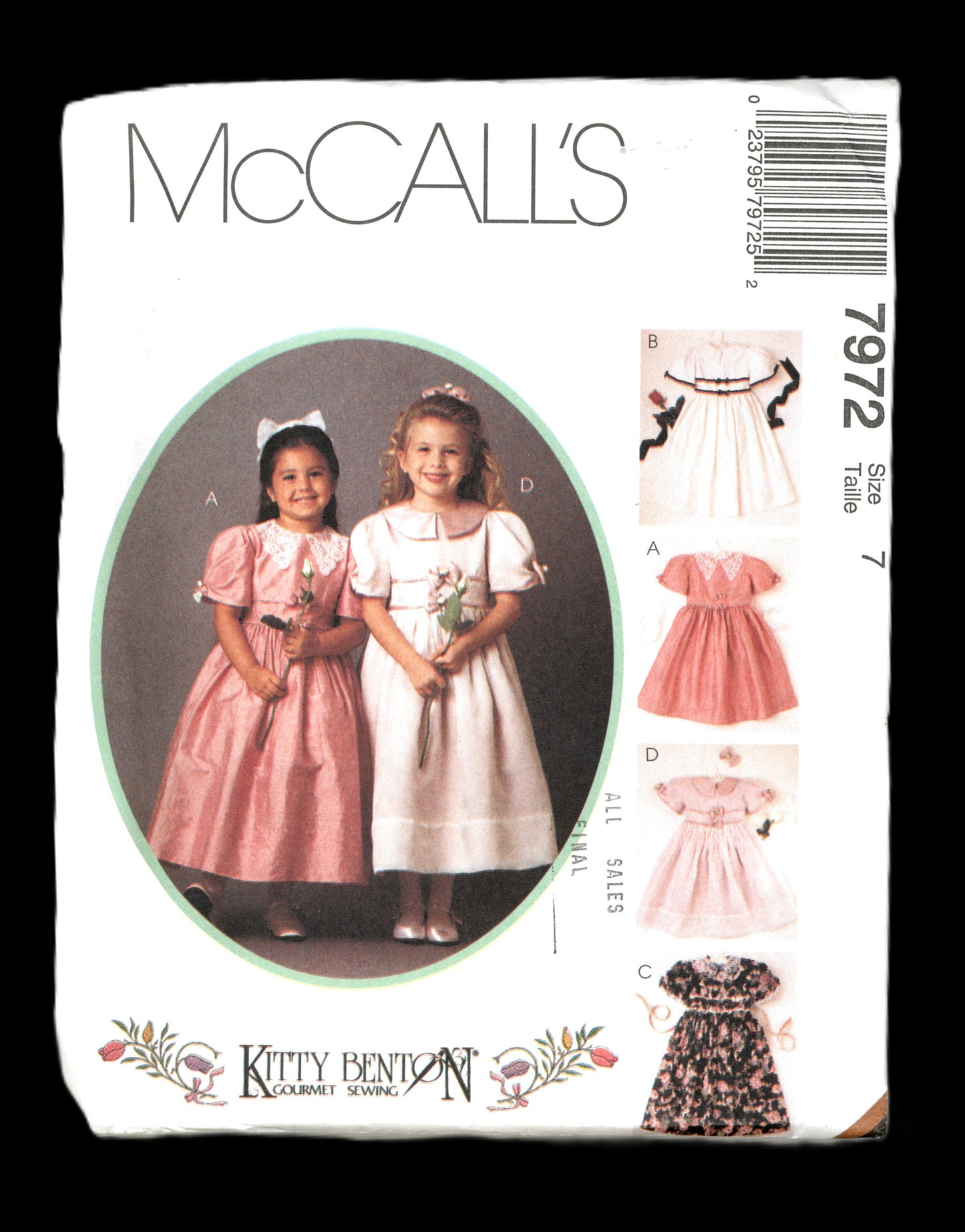 McCalls 7972 Kitty Benton Girls Dress Sewing Pattern UNCUT Size 7