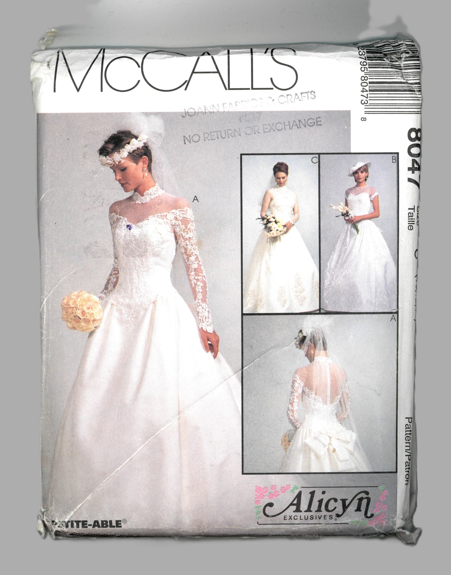 McCalls 8047 Alicyn Misses Bridal Gowns Sewing Pattern - UNCUT - Size 10 12 14
