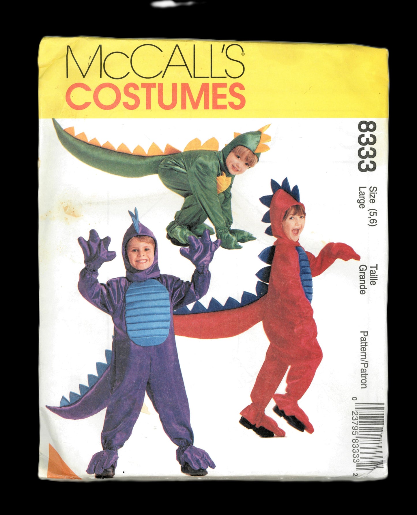 McCalls 8333 Dragon Costumes Sewing Pattern - UNCUT - Size Large ( 5,6)