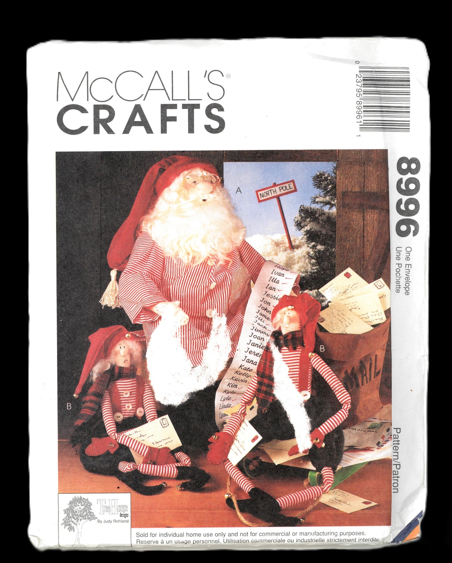 McCalls 8996 Checking it Twice - Santa and Elves Sewing Pattern - UNCUT